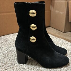 Chloe Orlando Black Suede Booties 36 6
